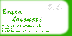beata losonczi business card